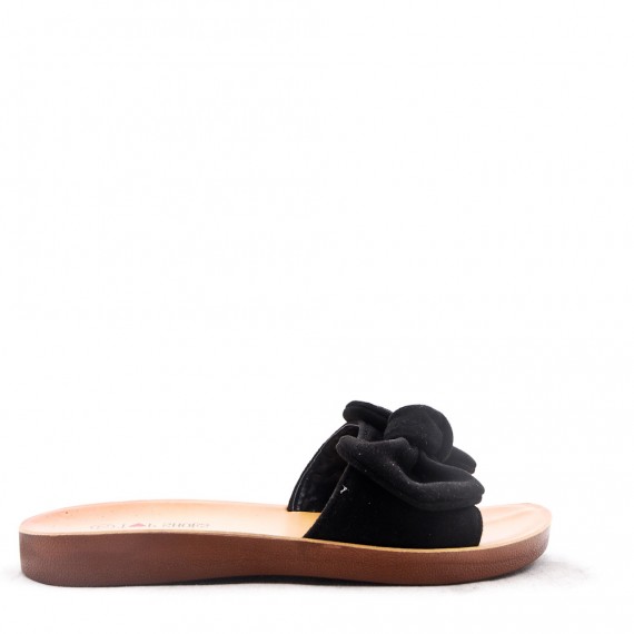 Women's faux suede slide