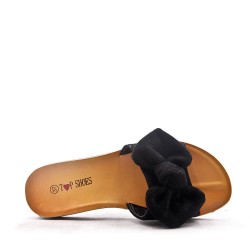 Women's faux suede slide