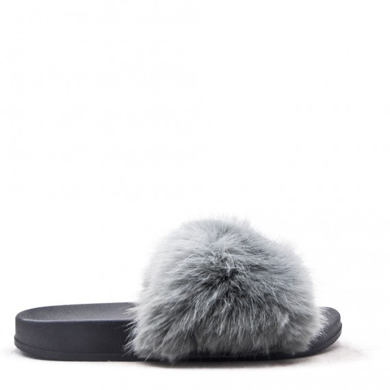 Faux fur slate