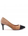 Zapatos de tacón alto en una mezcla de materiales para mujeres