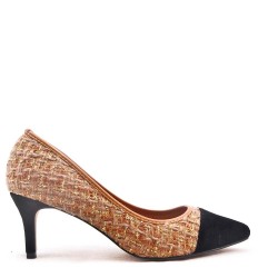 Zapatos de tacón alto en una mezcla de materiales para mujeres