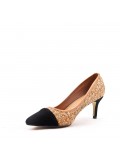 Zapatos de tacón alto en una mezcla de materiales para mujeres