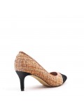 Zapatos de tacón alto en una mezcla de materiales para mujeres
