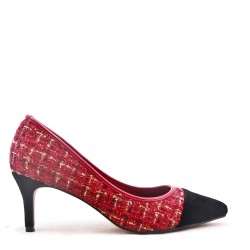 High-heeled pumps in a material mix for women