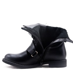 Ankle boot in a mix of materials for autumn and winter