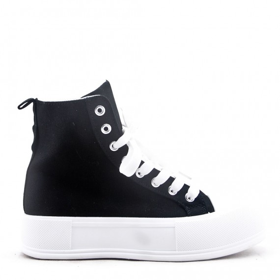 basket noir plateforme