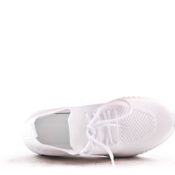 Basket lacet en textile pour femme