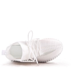 Basket lacet en textile pour femme
