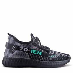 Men's textile lace-up basket