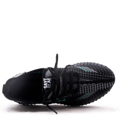 Men's textile lace-up basket