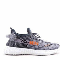 Men's textile lace-up basket