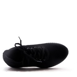Men's textile lace-up basket
