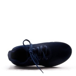 Men's textile lace-up basket