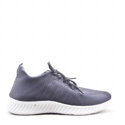 Men's textile lace-up basket