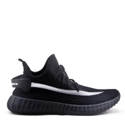 Men's textile lace-up basket