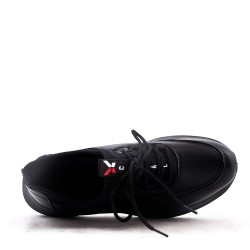 Men's faux leather lace-up sneaker