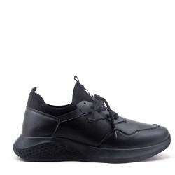 Men's faux leather lace-up sneaker