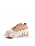 Women's faux leather lace up sneaker