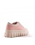 Women's faux leather lace up sneaker