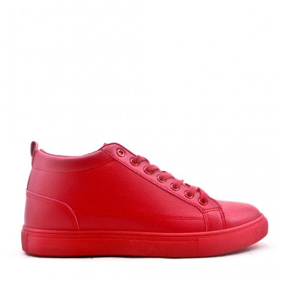 Faux leather sneakers for men