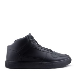 Faux leather sneakers for men