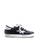 Women's faux leather lace up sneaker