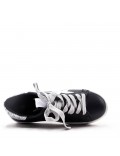 Women's faux leather lace up sneaker