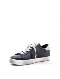 Women's faux leather lace up sneaker