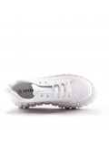 Women's faux leather lace up sneaker