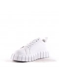 Women's faux leather lace up sneaker