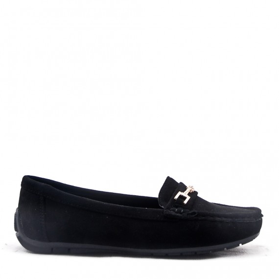 Women's mocassin in faux suede 