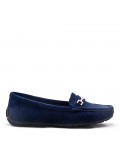 Women's mocassin in faux suede 