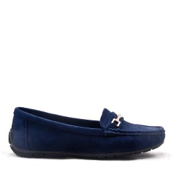 Women's mocassin in faux suede 