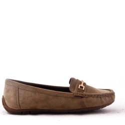 Women's mocassin in faux suede 
