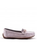 Women's mocassin in faux suede 