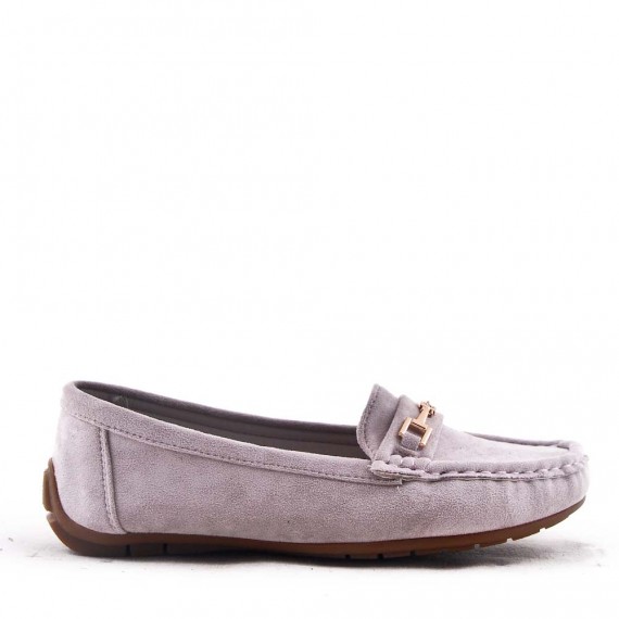 Women's mocassin in faux suede 