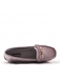 Women's mocassin in faux suede 