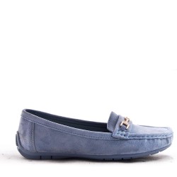 Women's mocassin in faux suede 