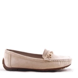 Women's mocassin in faux suede 