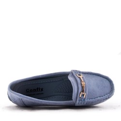 Women's mocassin in faux suede 