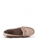 Women's mocassin in faux suede 