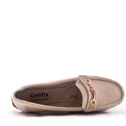 Women's mocassin in faux suede 