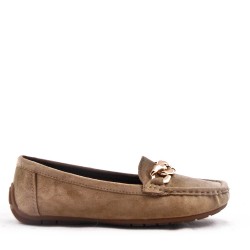 Women's mocassin in faux suede 