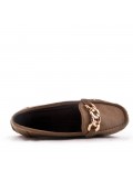 Women's mocassin in faux suede 