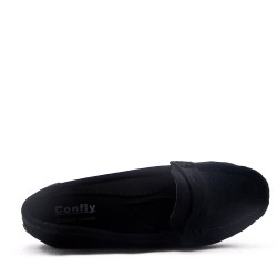 Women's mocassin in faux suede 