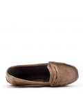 Women's mocassin in faux suede 