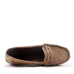 Women's mocassin in faux suede 