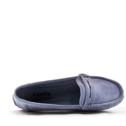 Women's mocassin in faux suede 