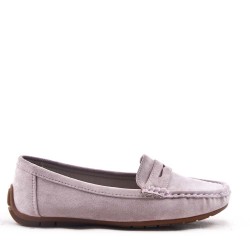 Women's mocassin in faux suede 