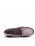 Women's mocassin in faux suede 